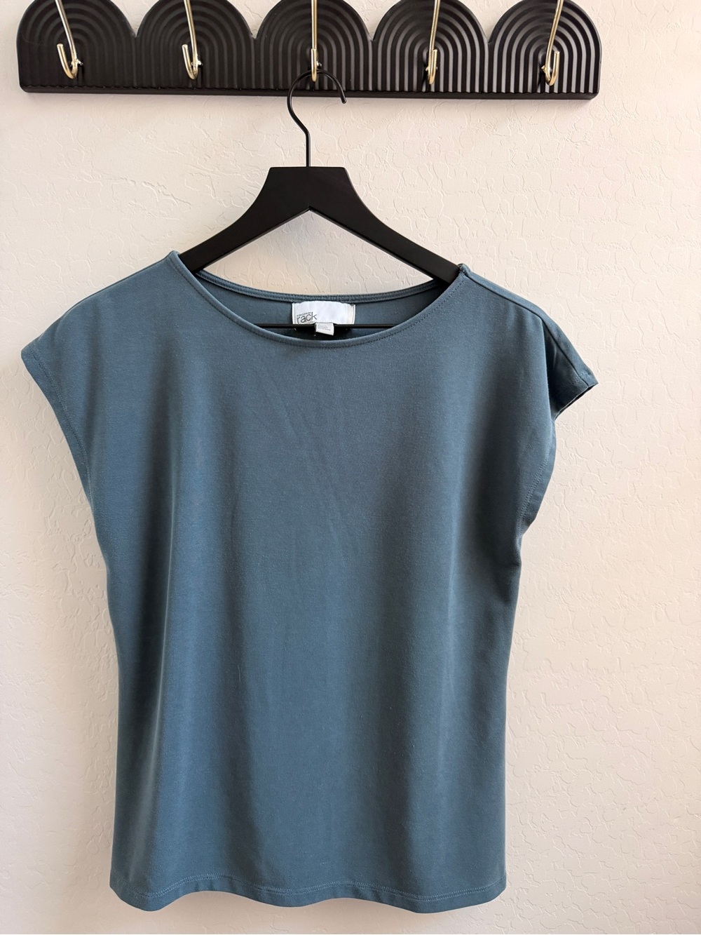 Cap Sleeve Tee in Dusty Blue - Women